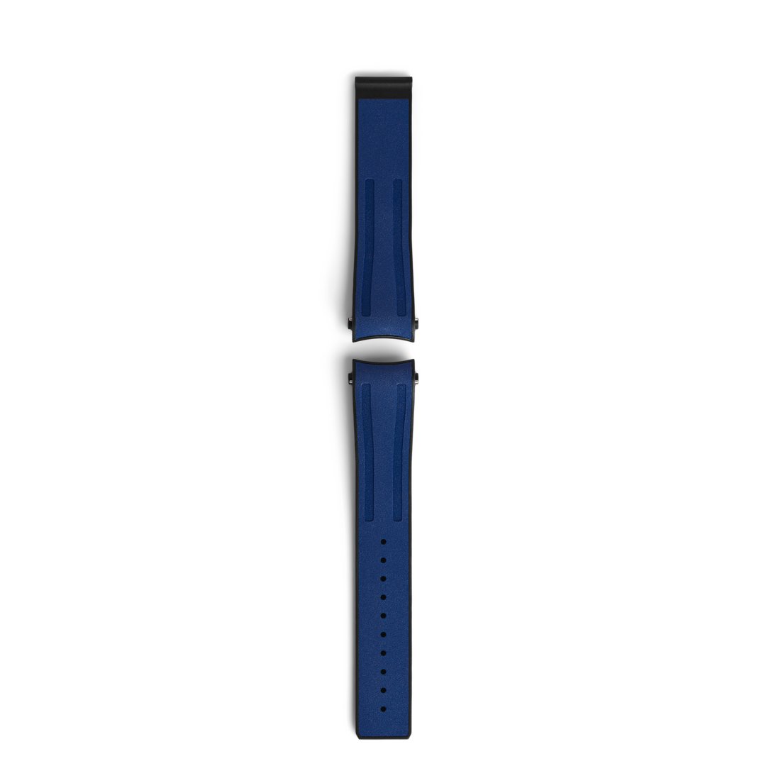 Bracelet en caoutchouc bleu avec contour noir 1 Bracelet en caoutchouc bleu avec contour noir - Montblanc